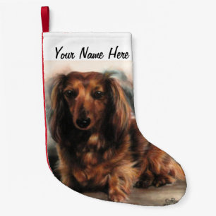 Calcetín Navideño Pequeño Perro haitiano de Dachshund