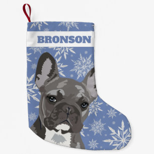 Calcetín Navideño Pequeño Perro Mascota personalizado   Regalo de Bulldog fr