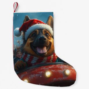Calcetín Navideño Pequeño Perro pastor belga Montaña rusa Navidad