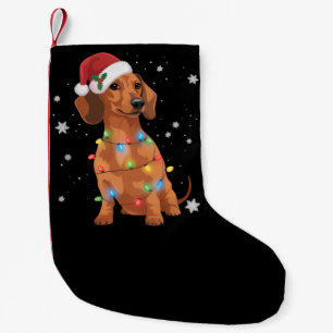 Calcetín Navideño Pequeño Perros Dachshund Árbol Navidad Xmas Mascota Perro 