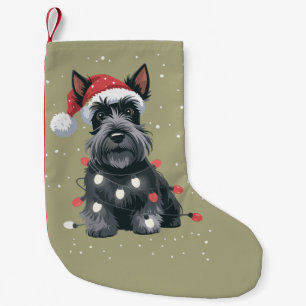 Calcetín Navideño Pequeño Perros Scottie Terrier Escocés Navidad Perro Mamá