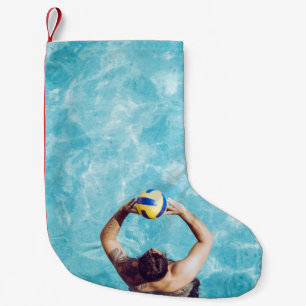 Calcetín Navideño Pequeño Persona desconocida jugando al voleibol playa
