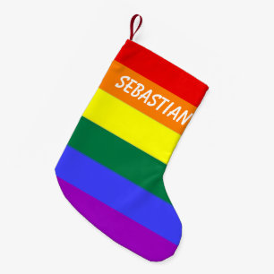 Calcetín Navideño Pequeño Personaliza tu propio orgullo gay Personalizado