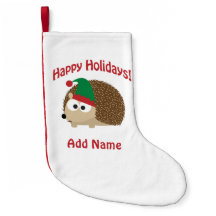 ¡personalizable Felices Fiestas! Hedgehog elf
