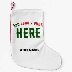 CALCETÍN NAVIDEÑO PEQUEÑO PERSONALIZABLE MODERNO ESTILO BLANCO VERIFICADO MA