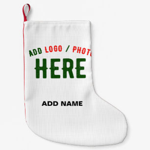 CALCETÍN NAVIDEÑO PEQUEÑO PERSONALIZABLE MODERNO ESTILO BLANCO VERIFICADO MA