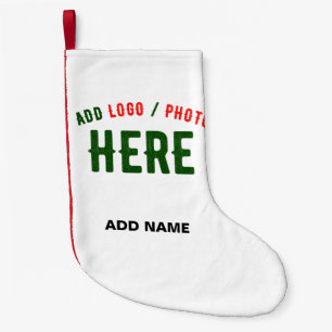 CALCETÍN NAVIDEÑO PEQUEÑO PERSONALIZABLE MODERNO ESTILO BLANCO VERIFICADO MA