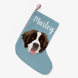 Calcetín Navideño Pequeño Personalizable Saint Bernard