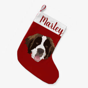 Calcetín Navideño Pequeño Personalizable Saint Bernard