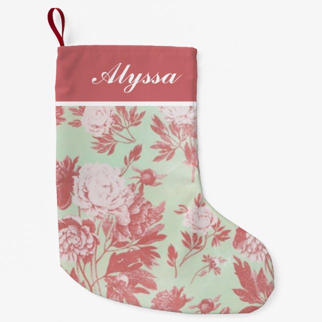 Calcetín Navideño Pequeño Personalización de lapidarios de época (Anverso)