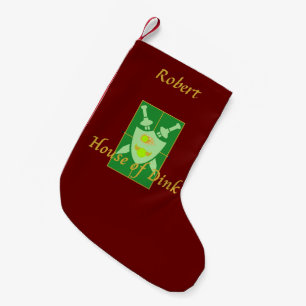 Calcetín Navideño Pequeño Personalizada la Casa de Escudo de Pickleball Dink