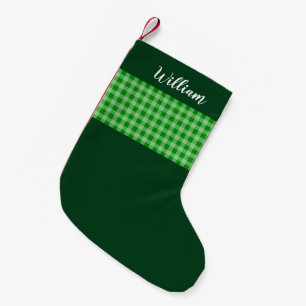 Calcetín Navideño Pequeño Personalizada la placa de búfalo verde ruso