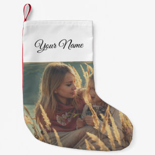 Calcetín Navideño Pequeño personalizado añada sus navidades de fotos persona