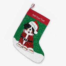 Personalizado Bernese Mountain Dog Santa Paws