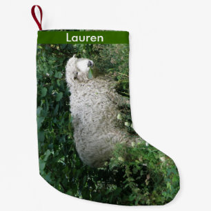 Calcetín Navideño Pequeño Personalizado de alimentación de ovejas blanquecin