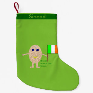 Calcetín Navideño Pequeño Personalizado de huevo irlandés patriótico Stockin