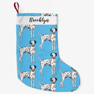 Calcetín Navideño Pequeño Personalizado de perro dalmatiano