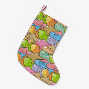 Calcetín Navideño Pequeño Personalizado de pescado