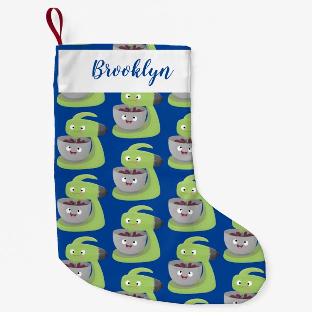 Calcetín Navideño Pequeño Personalizado de utensilios de cocina para mezclad (Anverso)