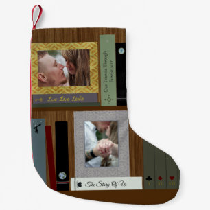 Calcetín Navideño Pequeño Personalizado el estante romántico de libros para 