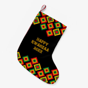 Calcetín Navideño Pequeño Personalizado HAPPY KWANZAA