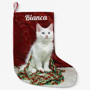 Calcetín Navideño Pequeño Personalizado - Los Navidades de Bianca se levanta