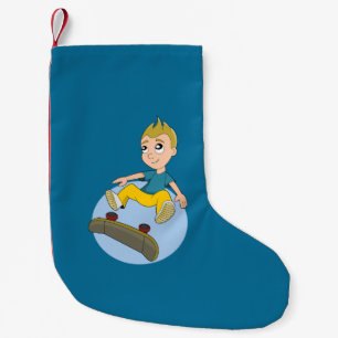 Calcetín Navideño Pequeño Personalizado para niños en patinaje