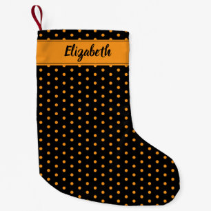 Calcetín Navideño Pequeño Personalizado personalizado de puntos de polka neg