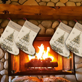 Calcetín Navideño Pequeño Personalizado tradicional de oro de la época navid