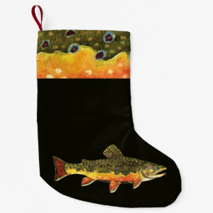Calcetín Navideño Pequeño Pesca de trucha