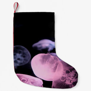 CALCETÍN NAVIDEÑO PEQUEÑO PESCADO BLANCO EN AGUA CON FONDO NEGRO