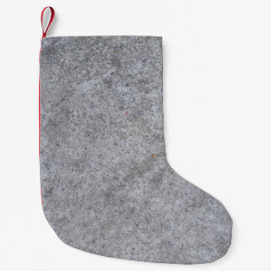 Calcetín Navideño Pequeño Piedra gris de hormigón de textura fina