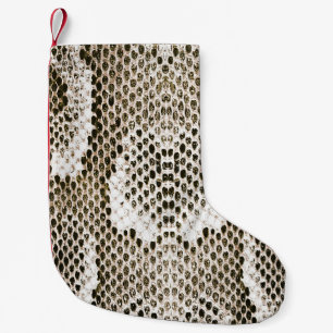 Calcetín Navideño Pequeño Piel de Python: Diseño de Patrón Animal