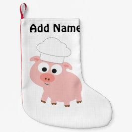 Calcetín Navideño Pequeño Pig Chef