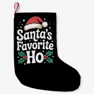 Calcetín Navideño Pequeño Pijama travieso favorito de Santa divertido de Nav