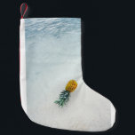 Calcetín Navideño Pequeño Pineapple on seashore<br><div class="desc">Pineapple on seashore</div>
