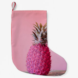 CALCETÍN NAVIDEÑO PEQUEÑO PINEAPPLE ROSA