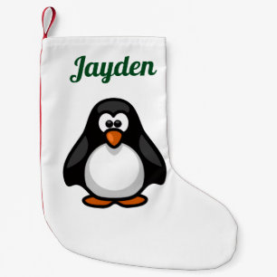 Calcetín Navideño Pequeño Pingüino, Personalizado de Guay - Sólo las vibraci
