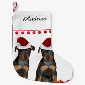 Calcetín Navideño Pequeño Pinscher miniatura