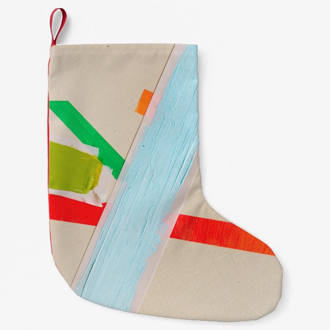 Calcetín Navideño Pequeño Pintas multicolores (Anverso)