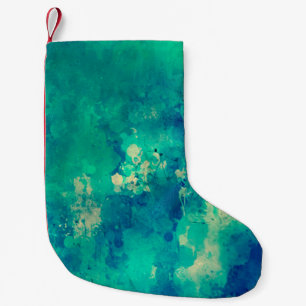 Calcetín Navideño Pequeño Pintura acuarela de fondo