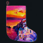 Calcetín Navideño Pequeño  pintura al óleo sobre lienzo. Atardecer sobre la<br><div class="desc">pintura al óleo sobre lienzo. Atardecer sobre la isla. Arte moderno: arte,  pintura,  aceite,  contemporáneo,  fino,  moderno,  romántico,  urbano,  abstracto,  artista,  arte,  arte,  arte,  fondo,  bahía,  playa,  hermosa,  azul,  brillante,  cepillo,  vintage,  retro,  ilustracion, </div>