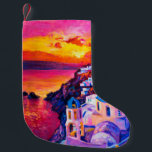 Calcetín Navideño Pequeño  pintura al óleo sobre lienzo. Atardecer sobre la<br><div class="desc">pintura al óleo sobre lienzo. Atardecer sobre la isla. Arte moderno: arte,  pintura,  aceite,  contemporáneo,  fino,  moderno,  romántico,  urbano,  abstracto,  artista,  arte,  arte,  arte,  fondo,  bahía,  playa,  hermosa,  azul,  brillante,  cepillo,  vintage,  retro,  ilustracion, </div>