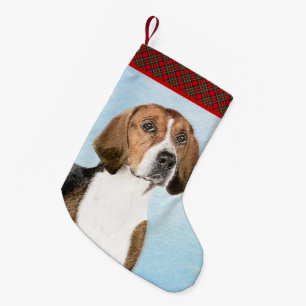 Calcetín Navideño Pequeño Pintura de enredadera inglesa - Arte de perro orig