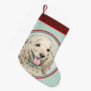 Calcetín Navideño Pequeño Pintura de tipo buffet Cocker Spaniel - Arte origi