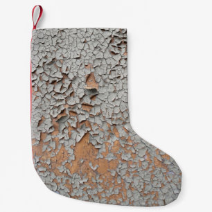 Calcetín Navideño Pequeño Pintura griega de pared agrietada
