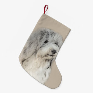 Calcetín Navideño Pequeño Pintura Havanesa (Dorada Sable) - Arte Perro Origi