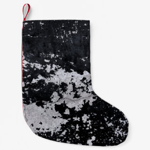 Calcetín Navideño Pequeño Pintura negra hecha a pedazos