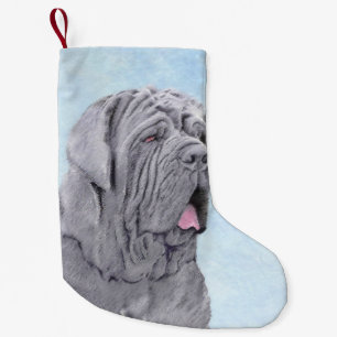 Calcetín Navideño Pequeño Pintura Neopolitana de Mastiff - Arte Perro Origin