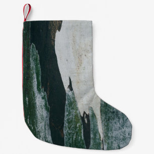 Calcetín Navideño Pequeño pintura verde, negra y beige